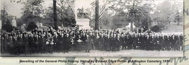 Unveiling of the General Philip Kearny Statue by Edward Clark Potter at Arlington Cemetery 1914