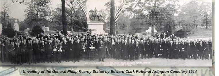 Unveiling of the General Philip Kearny Statue by Edward Clark Potter at Arlington Cemetery 1914